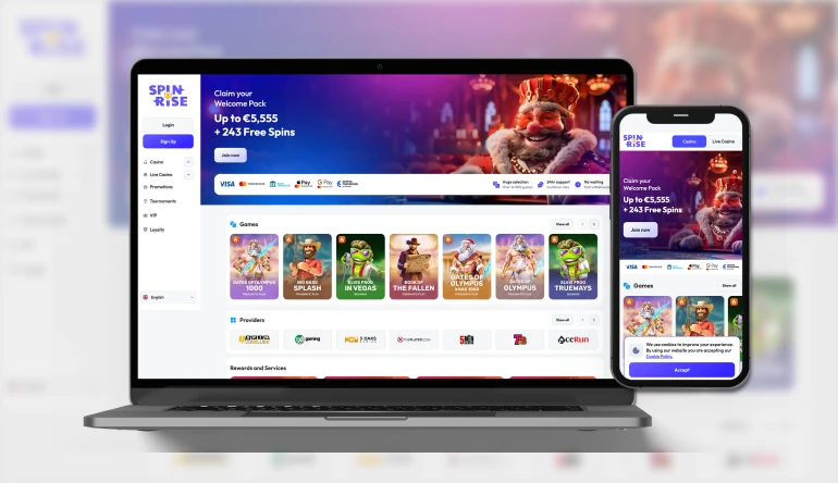 SpinRise Casino app-skjermbilde